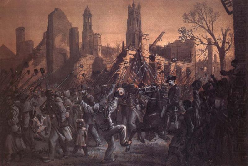 Thomas Nast Entrance of the 55th Massachusetts Regiment into Charleston china oil painting image